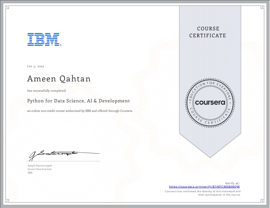 Python for Data Science, AI & Development